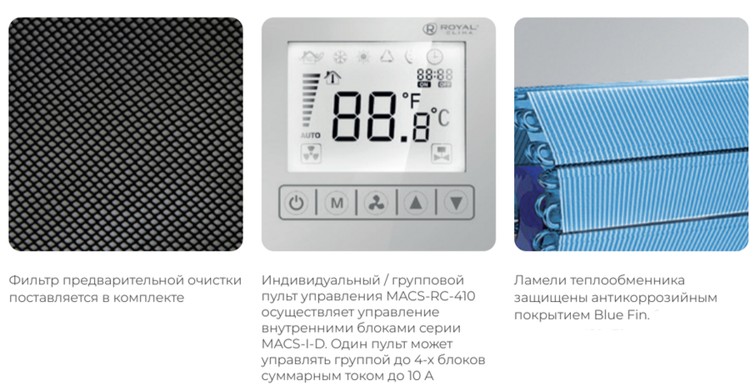 Канальный фанкойл 8-8,9 кВт Royal Clima MACS-I-D80P4K