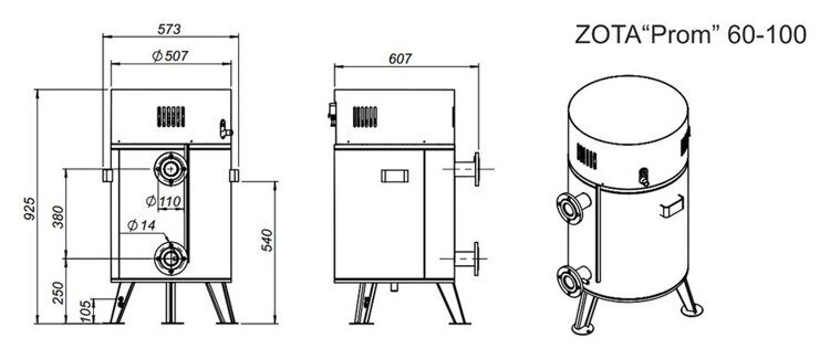 Электрический котел Zota 90 Prom (PR3443221090)