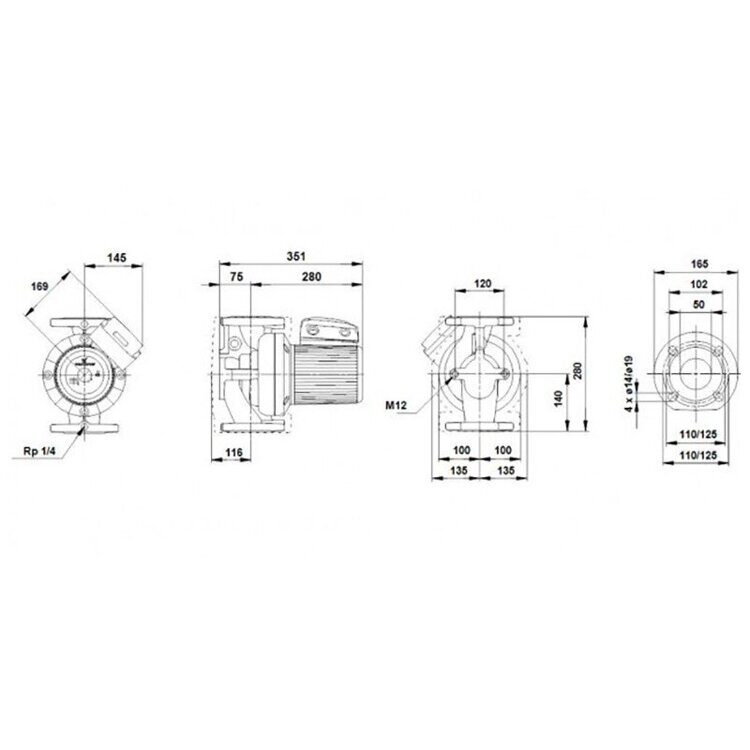 Насос циркуляционный Grundfos UPS 50-180 F (3х380)