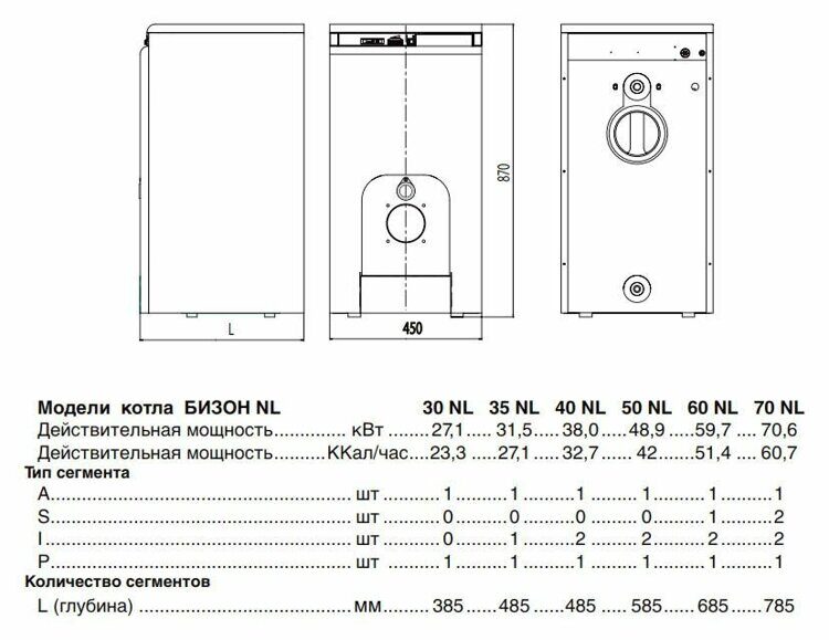 Комбинированный котел Protherm Бизон 70 NL